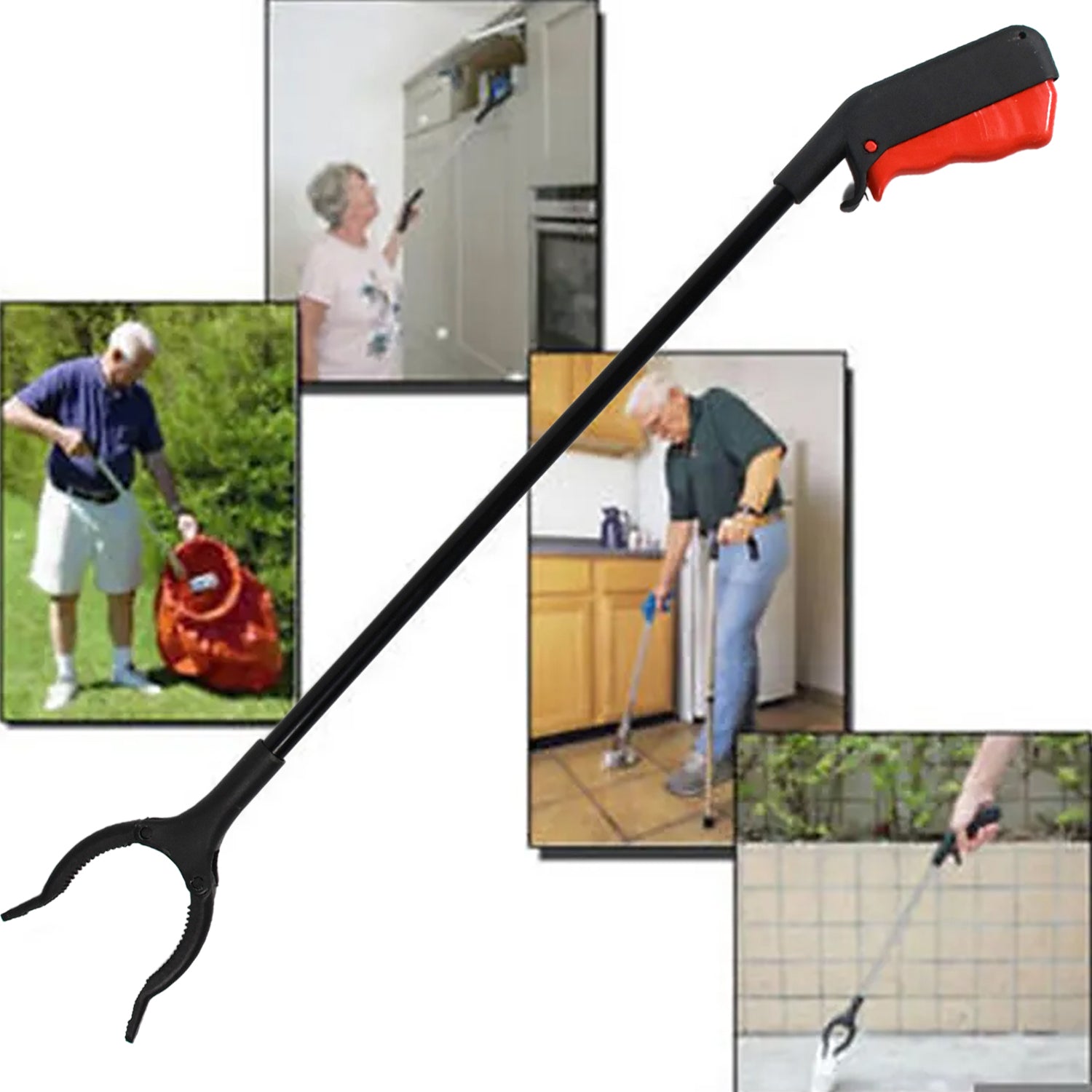 7514 Extra Long Pickup Aid Trash Picker Upper, Rotating Hand, Heavy Duty Grip Arm - Reaching Assist for Litter, Elderly, Garden Disabled, Handicap Arm 7514 Extra Long Pickup Aid Trash Picker Upper, Rotating Hand, Heavy Duty Grip Arm - Reaching Assist for Litter, Elderly, Garden Disabled, Handicap Arm